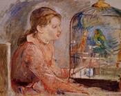 贝尔特 摩里索特 : Young Girl and the Budgie